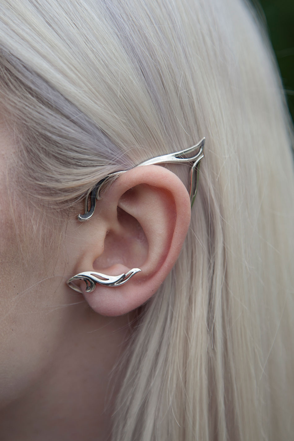 Elf ear cuff silver
