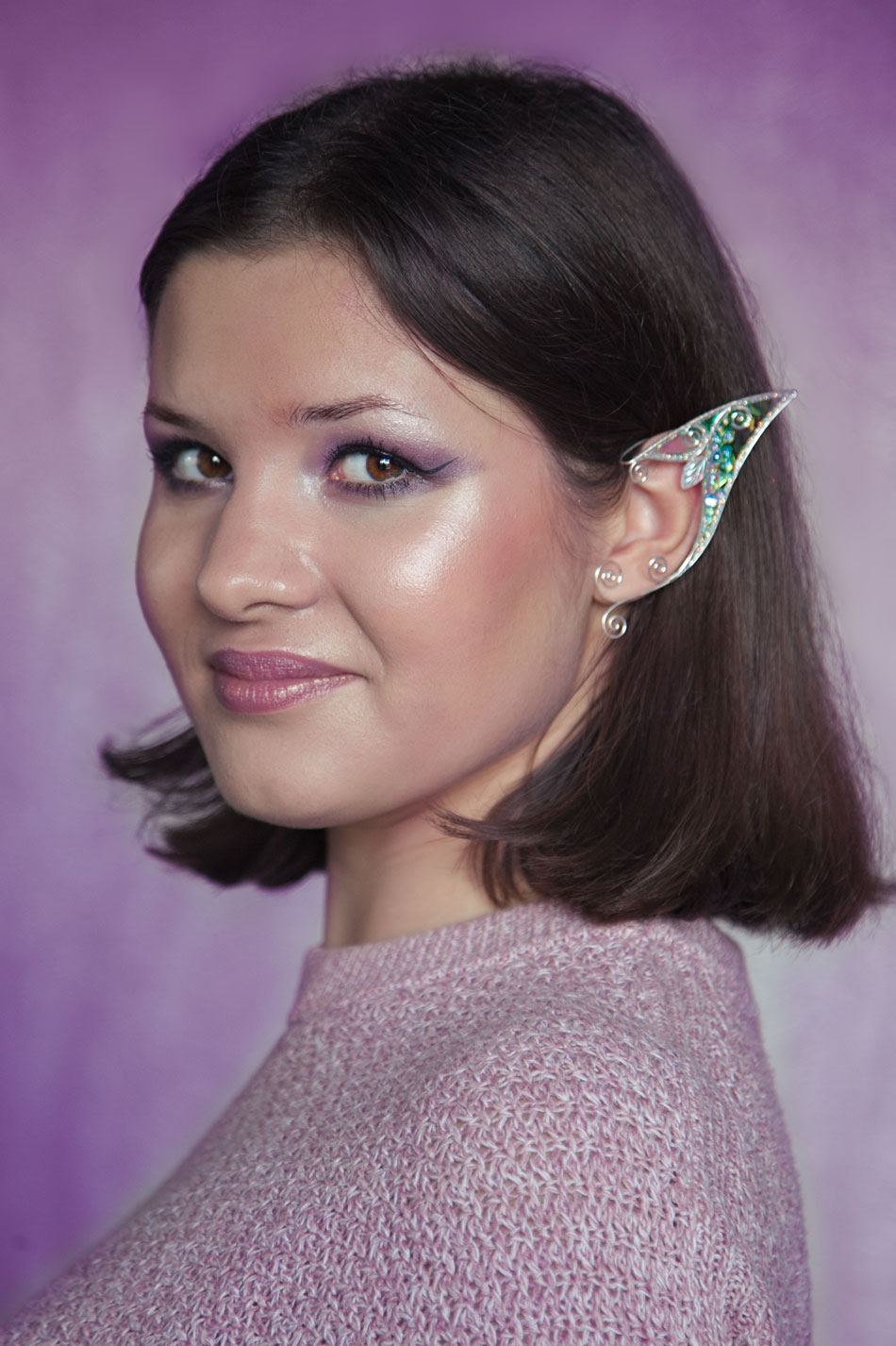 Elegant Sweet Elf Ear Cuffs Earrings Women Trendy Gold Color Wrap Ear Clip  On Earrings Fashion Jewelry Girls Gift 2pc