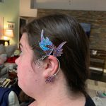 Fairy dragon ear cuff purple