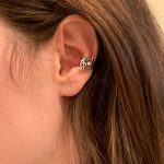 Treble clef ear cuff no piercing, Silver ear cuff cartilage earring, Music earcuff jewelry