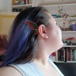 Fairy wing ear cuff black and blue