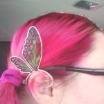 Fairy wing ear cuff golden pink