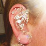 Fairy ear cuff earring blue