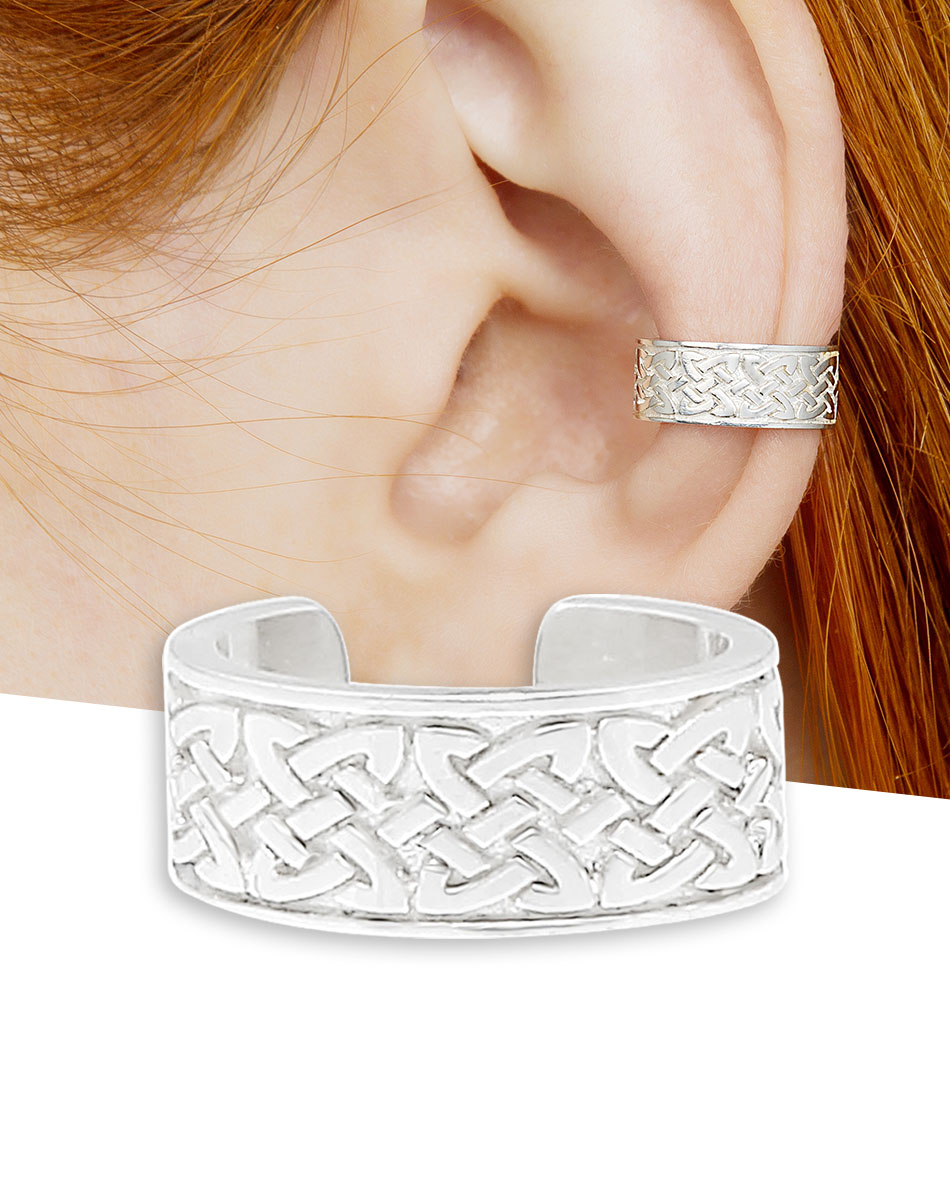 Celtic ear cuff silver