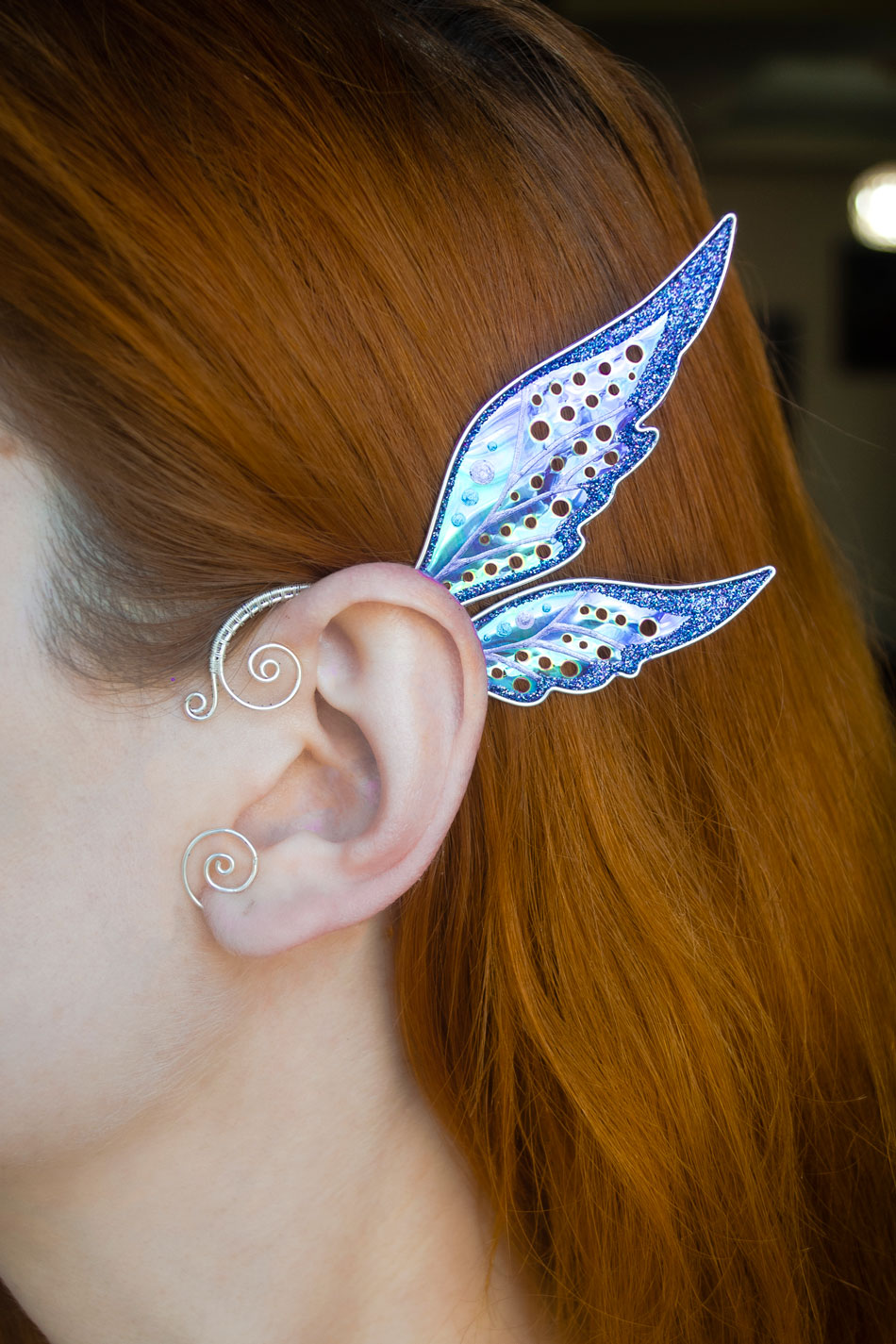 Fairy wing ear cuff lilac